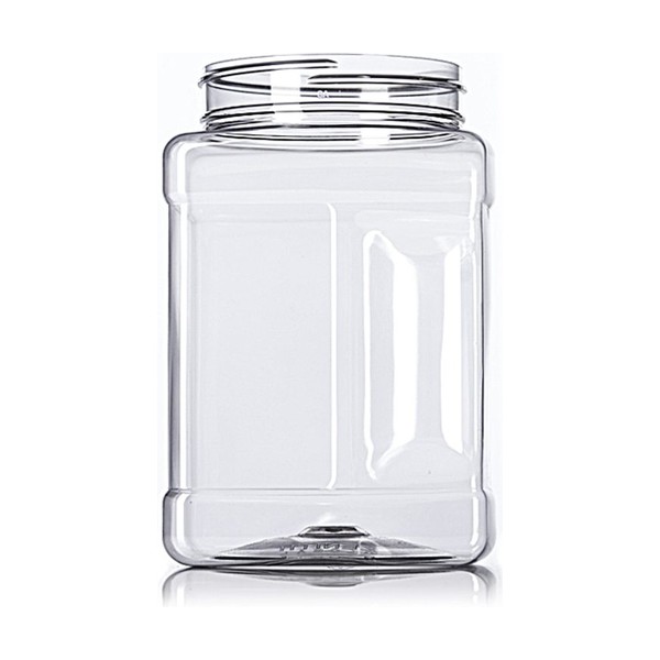 48 oz Clear PET Square Grip Container
