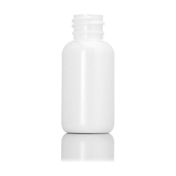 1 oz White LDPE Boston Round Bottle