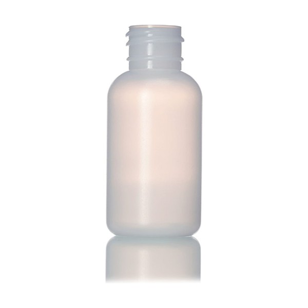 1 oz Natural HDPE Boston Round Bottle