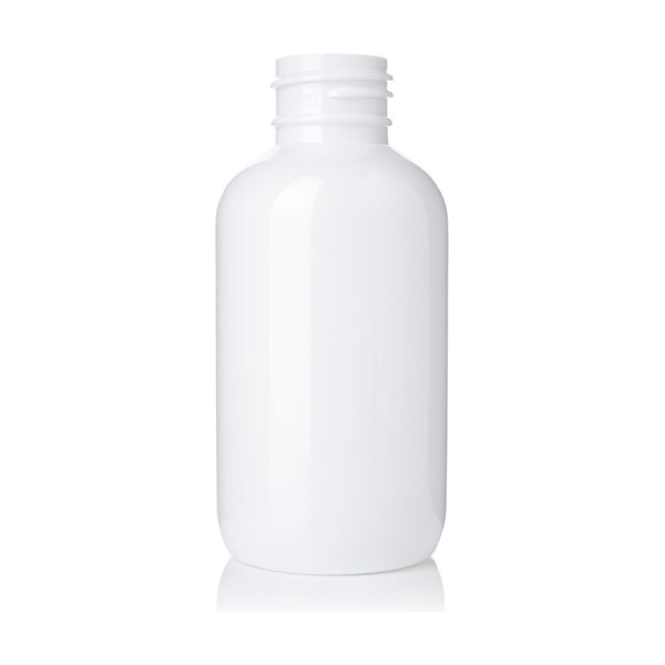 100 ml White PET Boston Round