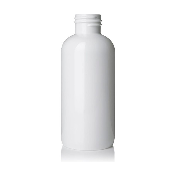 4 oz White PET Boston Round