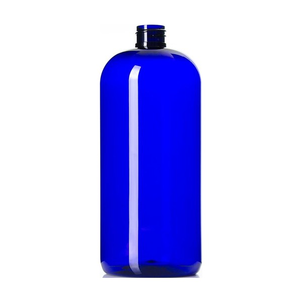 32 oz Blue PET Boston Round