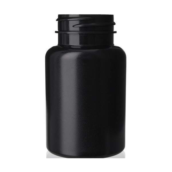 120 cc Black HDPE Packer Bottle