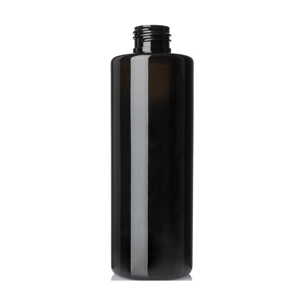 8 oz Black PET Cylinder Round