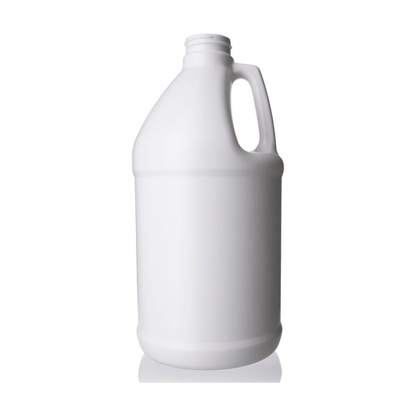 64 oz White HDPE Industrial Round Bottle