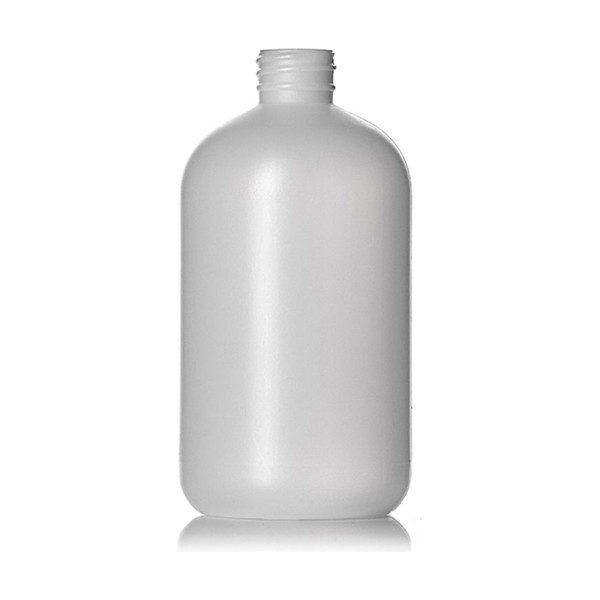 16 oz Natural HDPE Boston Round Bottle