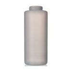 12 oz Natural-Colored HDPE Plastic Cylinder Round Bottle