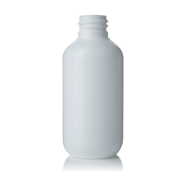2 oz White HDPE Boston Round Bottle
