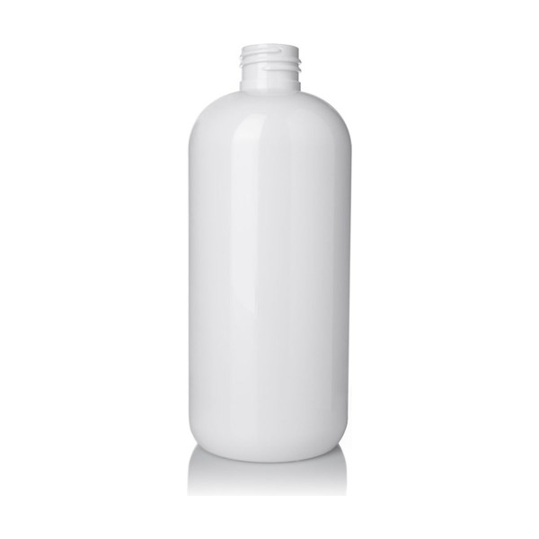 12 oz White PET Boston Round