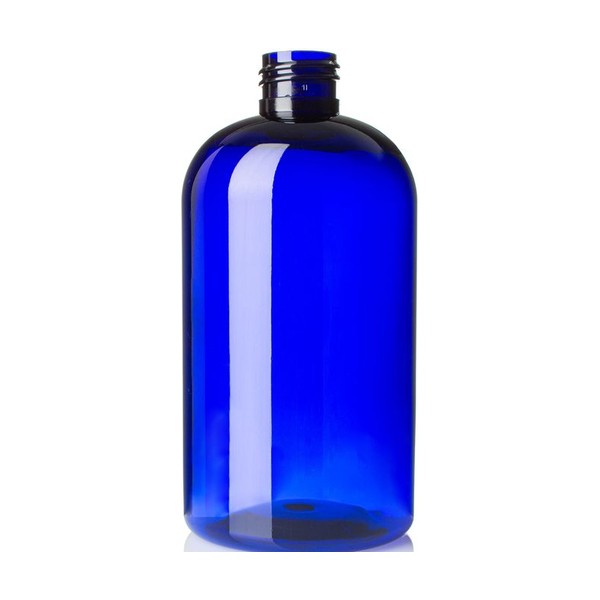12 oz Blue PET Boston Round