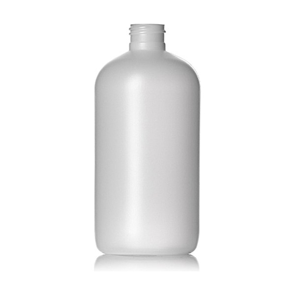 12 oz Natural HDPE Boston Round Bottle