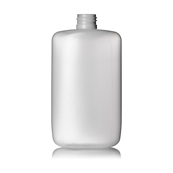 8 oz Natural HDPE Flat Oval Bottle