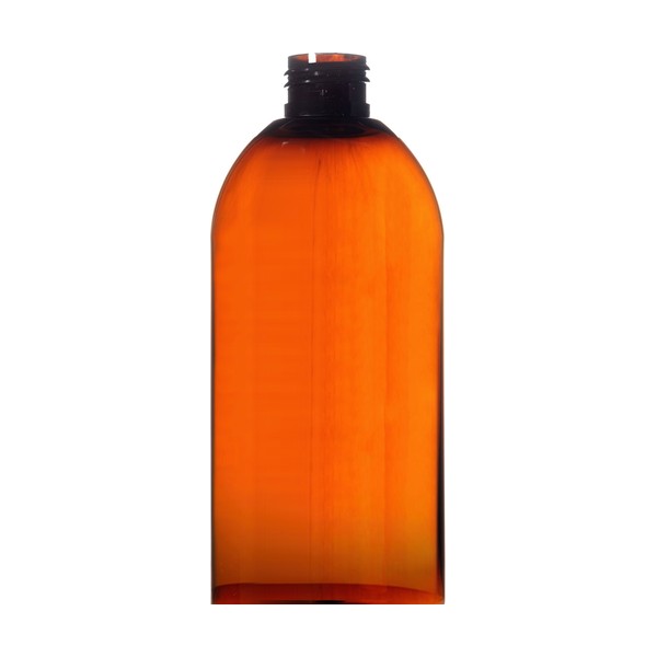 8 oz Amber PET Capri Oval Bottle