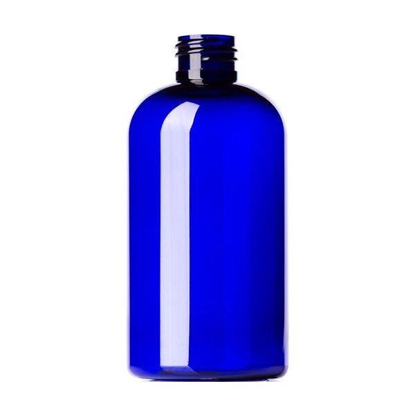 8 oz Blue PET Boston Round