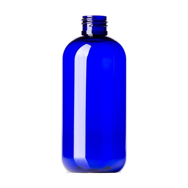8 oz Blue PET Boston Round