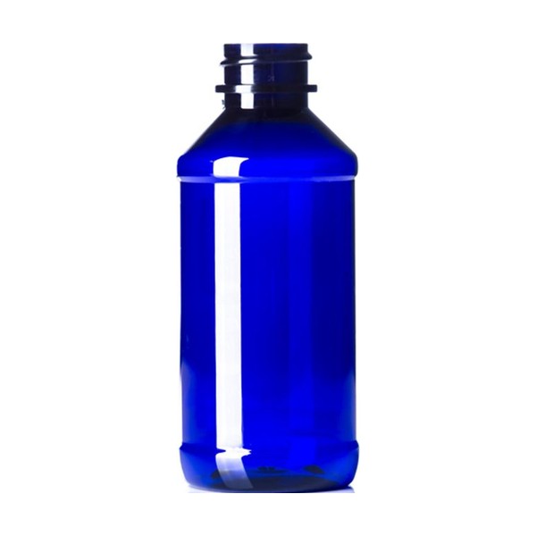 4 oz Blue PET Modern Round Bottle