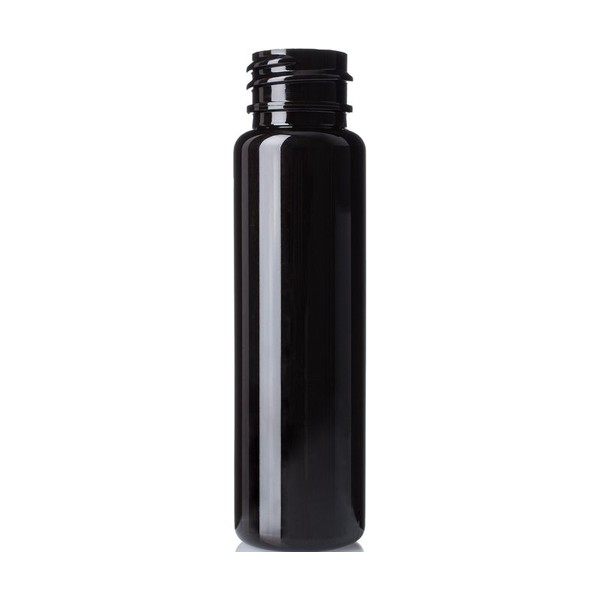 1 oz Dark Amber PET Slim Cylinder Round