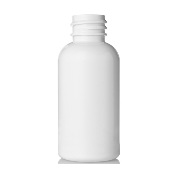 1.5 oz White PET Boston Round