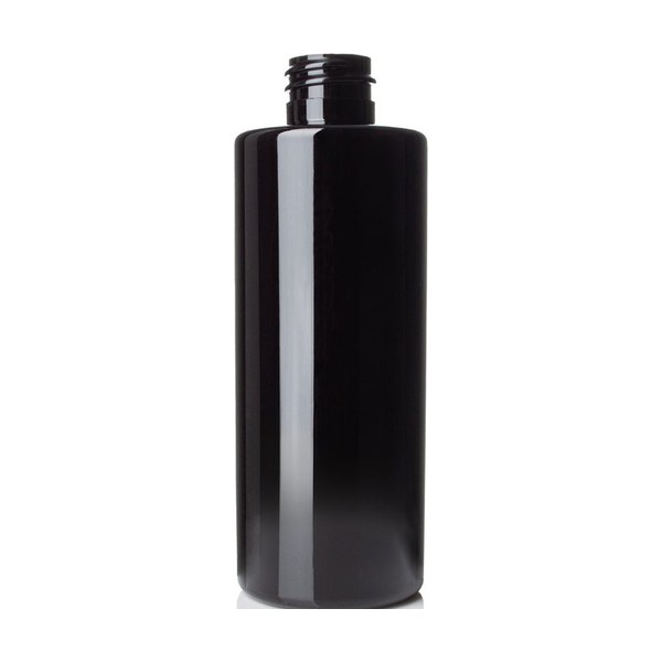 4 oz Black PET Cylinder Round