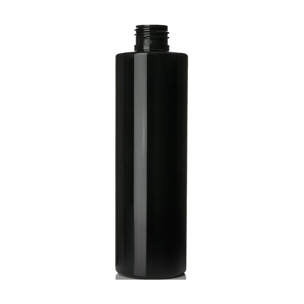 8 oz Black PET Cylinder Round