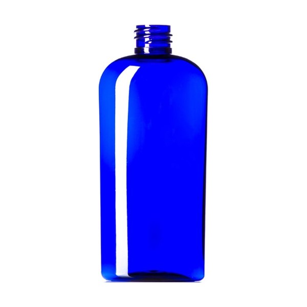 4 oz Blue PET Oval Bottle