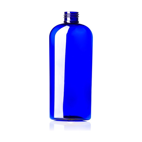 8 oz Blue PET Oval Bottle