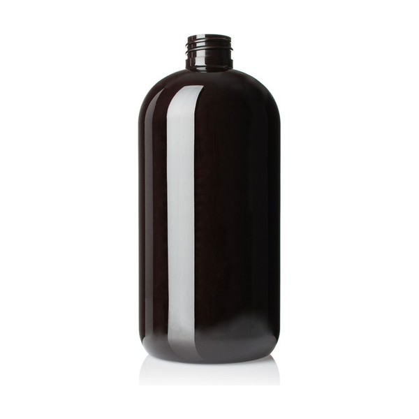 24 oz Dark Amber PET Boston Round