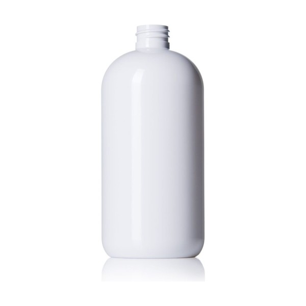 24 oz White PET Boston Round