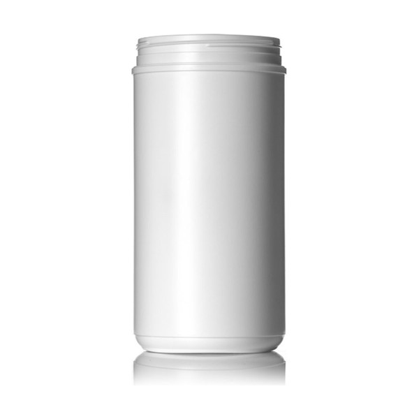 100 oz White HDPE Single Wall Canister