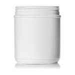 55 oz White HDPE Wide-Mouth Container