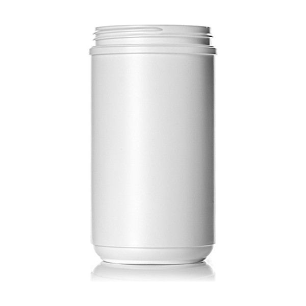 32 oz White HDPE Single Wall Canister
