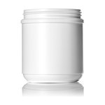 19 oz White HDPE Wide-Mouth Container