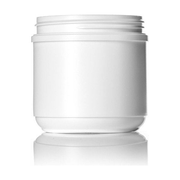 16 oz White HDPE Single Wall Canister
