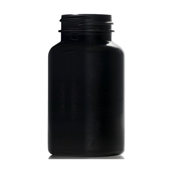 150 cc Black HDPE Packer Bottle