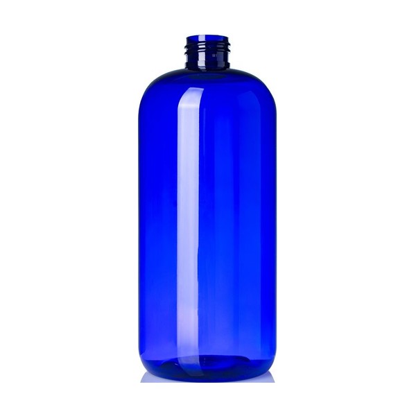 16 oz Blue PET Boston Round