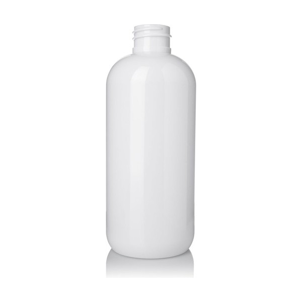 12 oz White PET Boston Round