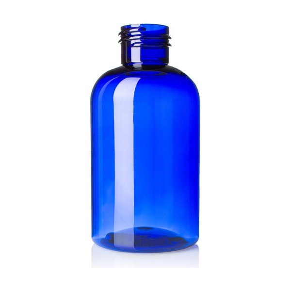 4 oz Blue PET Boston Round