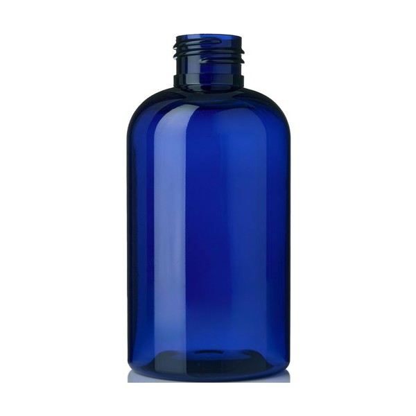 6 oz Blue PET Boston Round