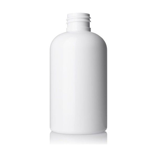 6 oz White PET Boston Round