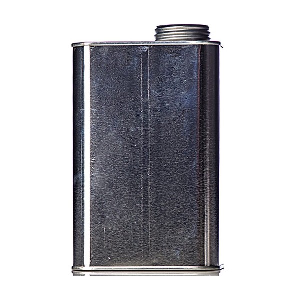 1 quart Silver Metal Rectangular Can