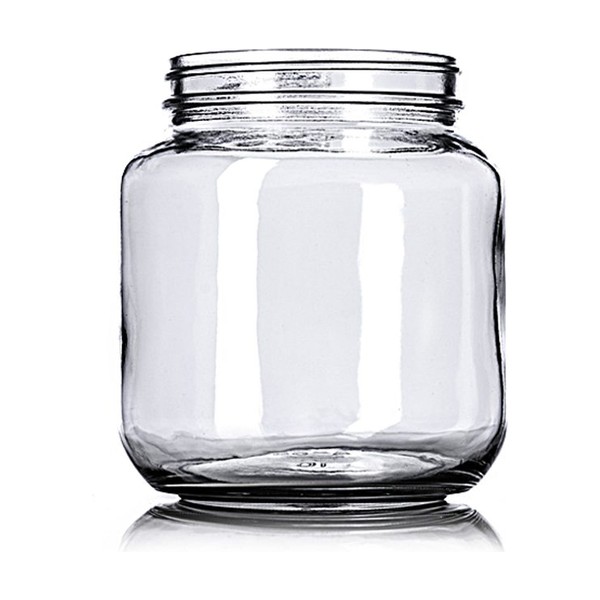 64 oz Clear Glass Wide Mouth Short Jar