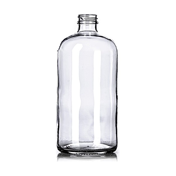32 oz Clear Glass Boston Round