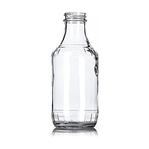 16 oz Clear Glass Sauce Bottle