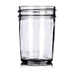 8 oz Clear Glass Tapered Jam Jar
