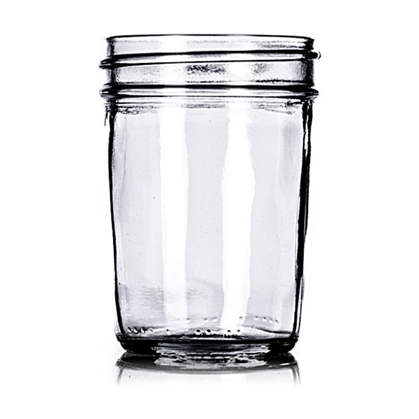 8 oz Clear Glass Tapered Jam Jar