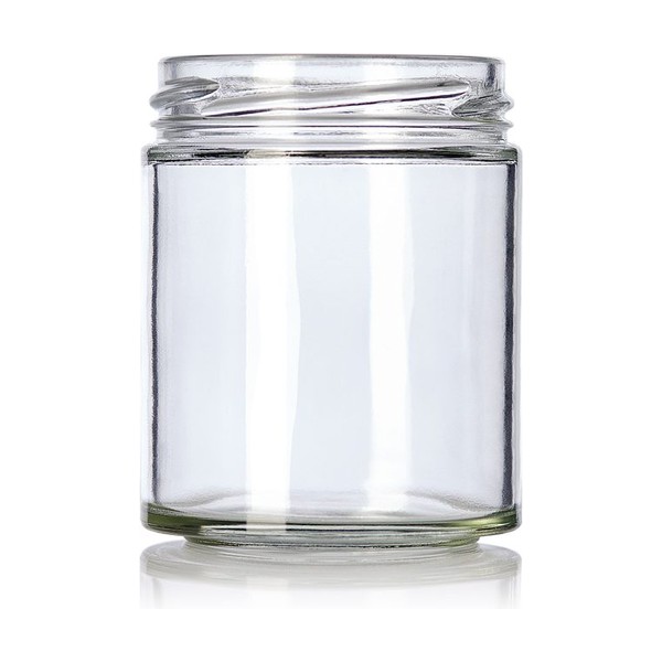 6 oz Clear Glass Straight Sided Jar