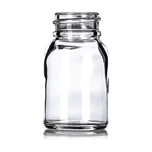 1 oz Clear Glass Boston Round