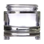 Clear Glass Cylinder Low-Profile Jar