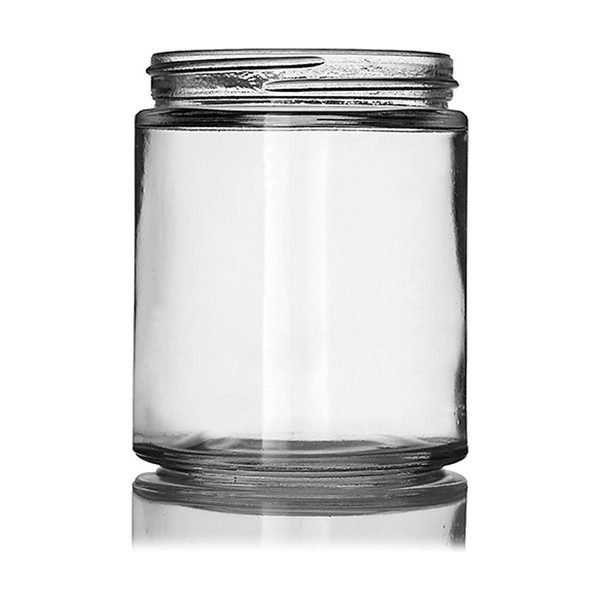 6 oz Clear Glass Straight Sided Jar