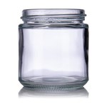 3 oz Clear Glass Straight-Sided Round Jar